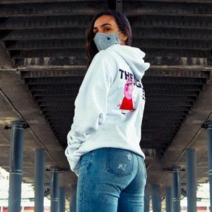 Society Uglies - white hoodie with Peppa Pig